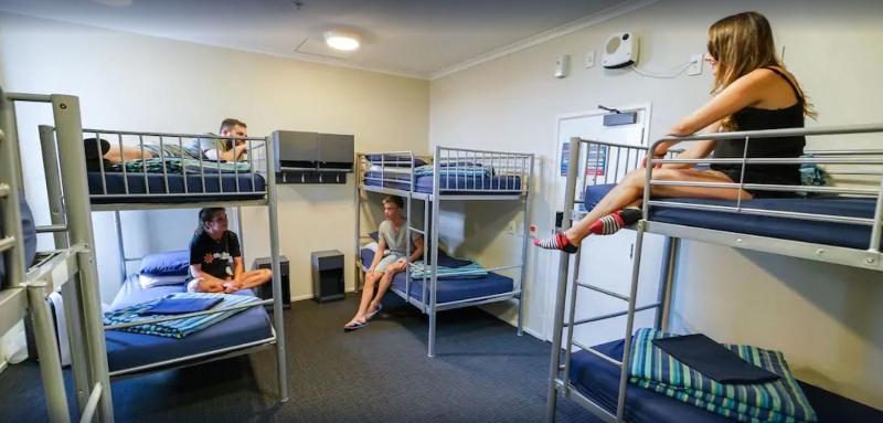 Nomads Capital Backpackers - Wellington Vandrarhem Exteriör bild A typical hostel room